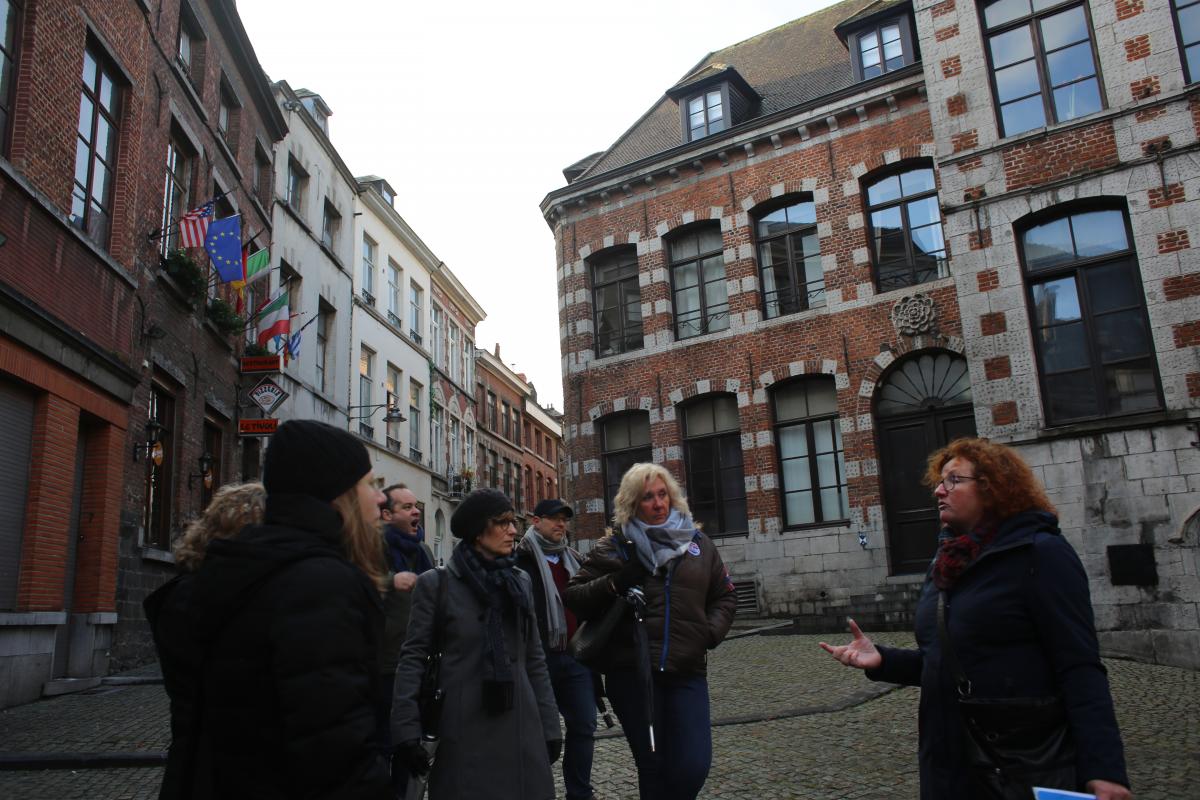 Les membres des réseaux INFORM et INIO ont déambulé dans les rues montoises, et découvert de nombreux projets cofinancés par le FEDER.