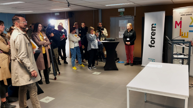 30 journalistes européens on pu visiter le centre de compétence Forem Environnement